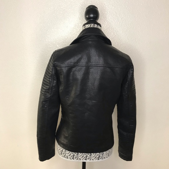 Topshop black moto jacket NEW WITHOUT TAGS sz 6 - Picture 3 of 6